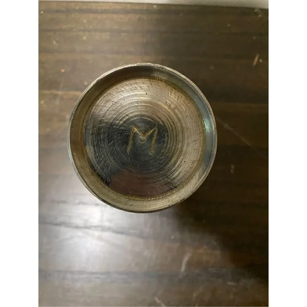 Handcrafted silver gold finished brass cup